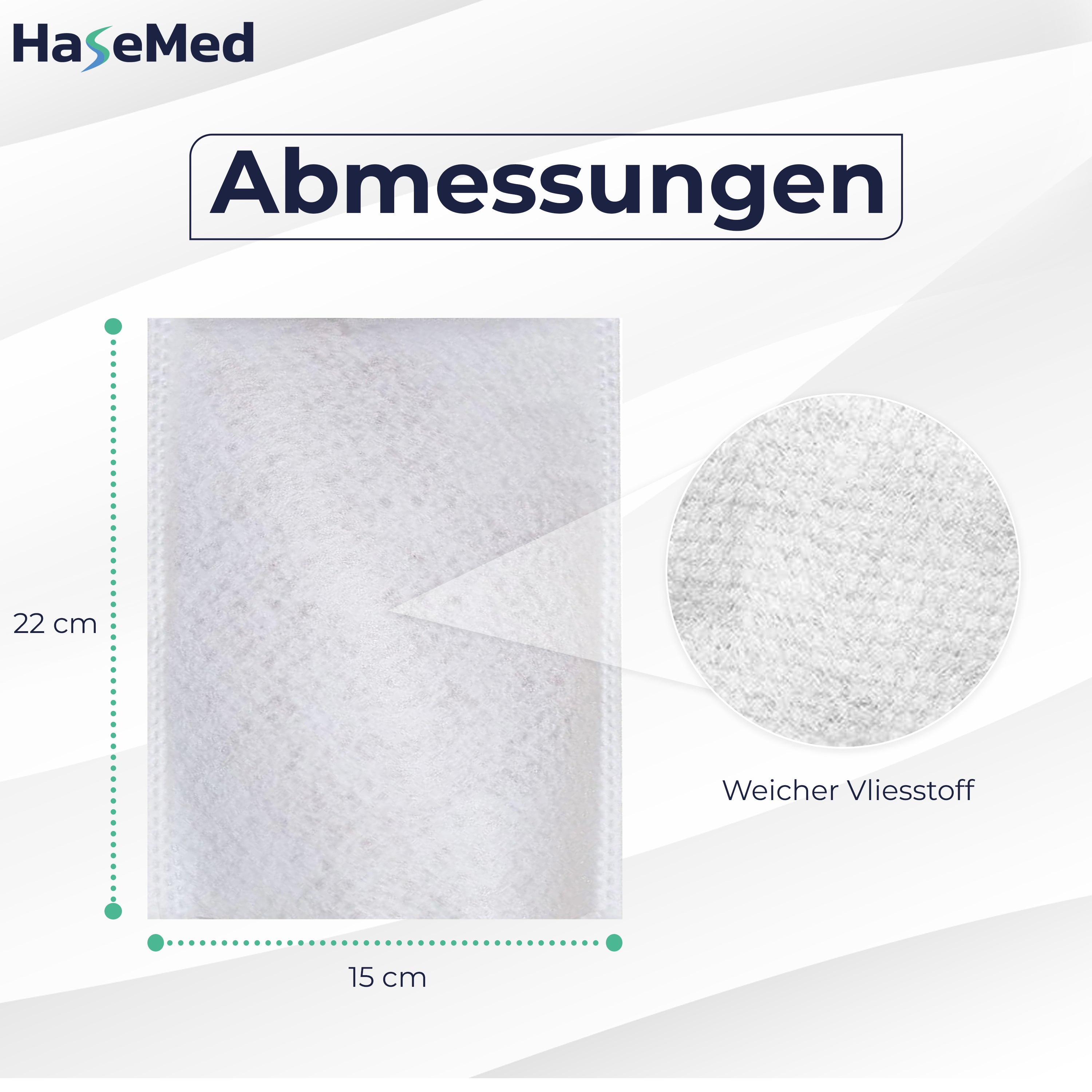 HaseMed Disposable Wash Mitts Molton 50 Pieces