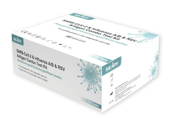 Sejoy Corona & Influenza A/B & RSV Antigen Combo Test, 1 Pack = 25 Pieces