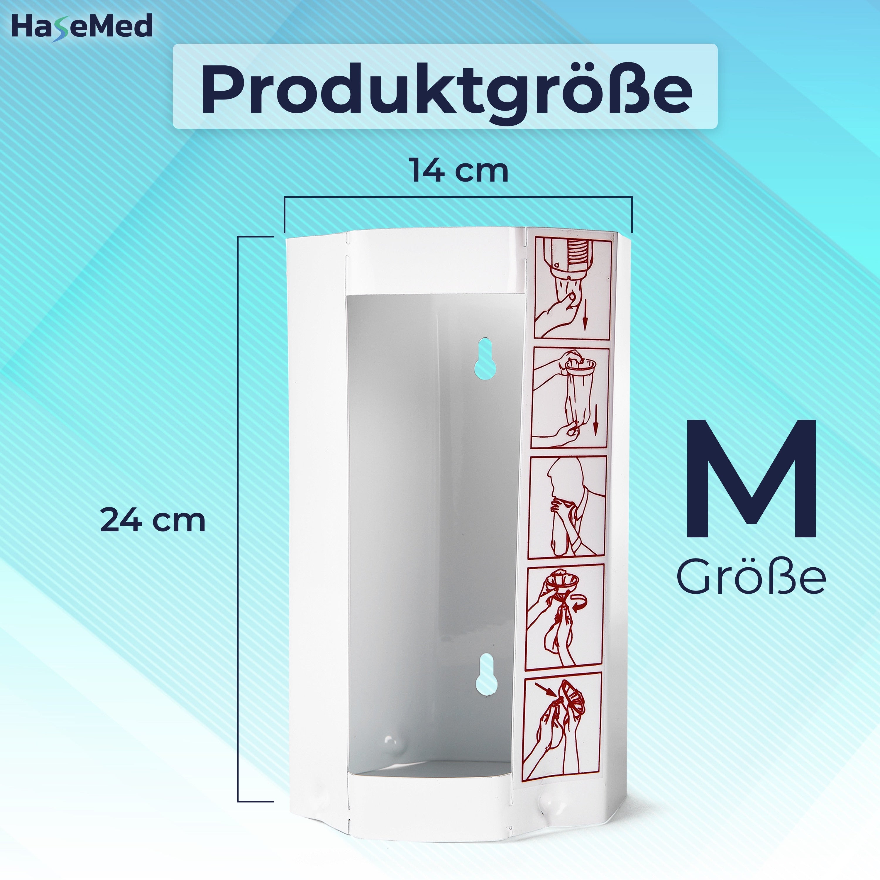 HaseMed Metal Dispenser for Sickness Bags Size: M