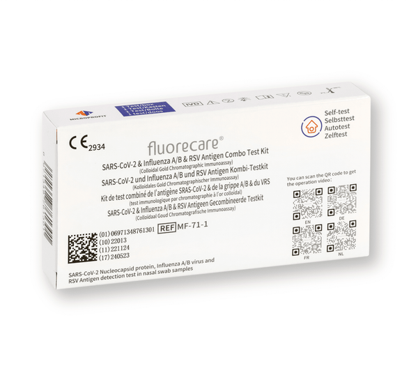 fluorecare Corona & Influenza A/B & RSV Antigen-Kombitest (4in1 Schnelltest)