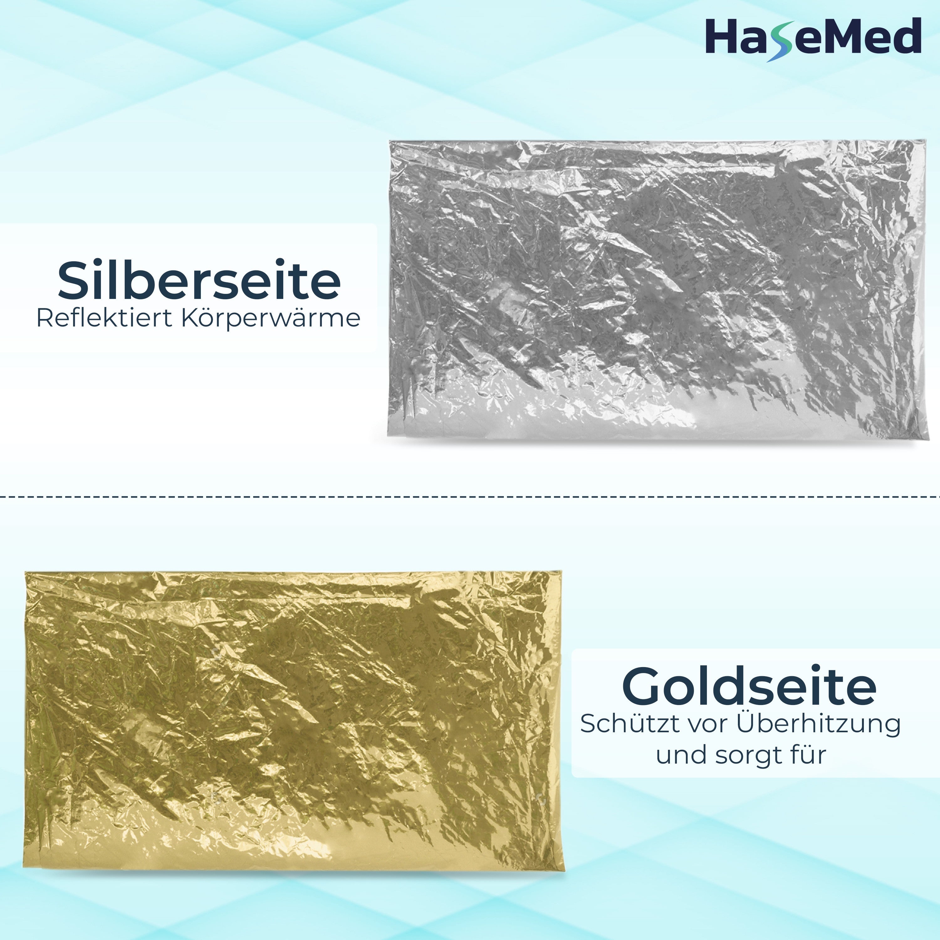 HaseMed Emergency Blanket Gold/Silver