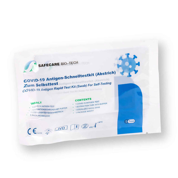 Safecare COVID-19 Corona Antigen Schnelltest Selbsttest nasal CE1434