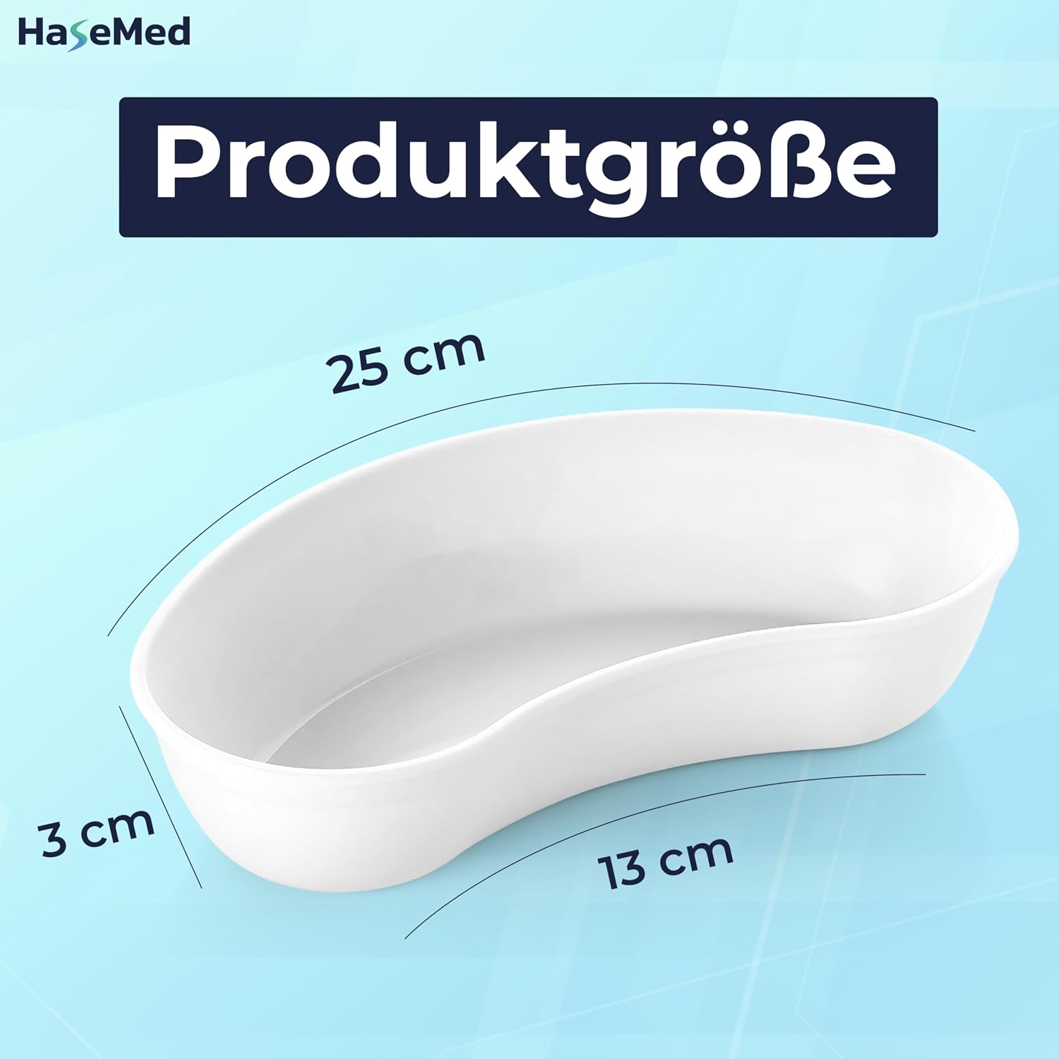 HaseMed Kidney Dish, White, PP