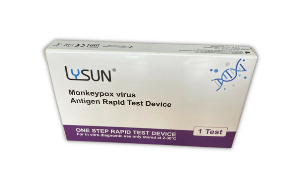 Lysun Affenpocken (Mpox) Antigen Schnelltest - Professionelles 15-Minuten Testkit - MHD 27.08