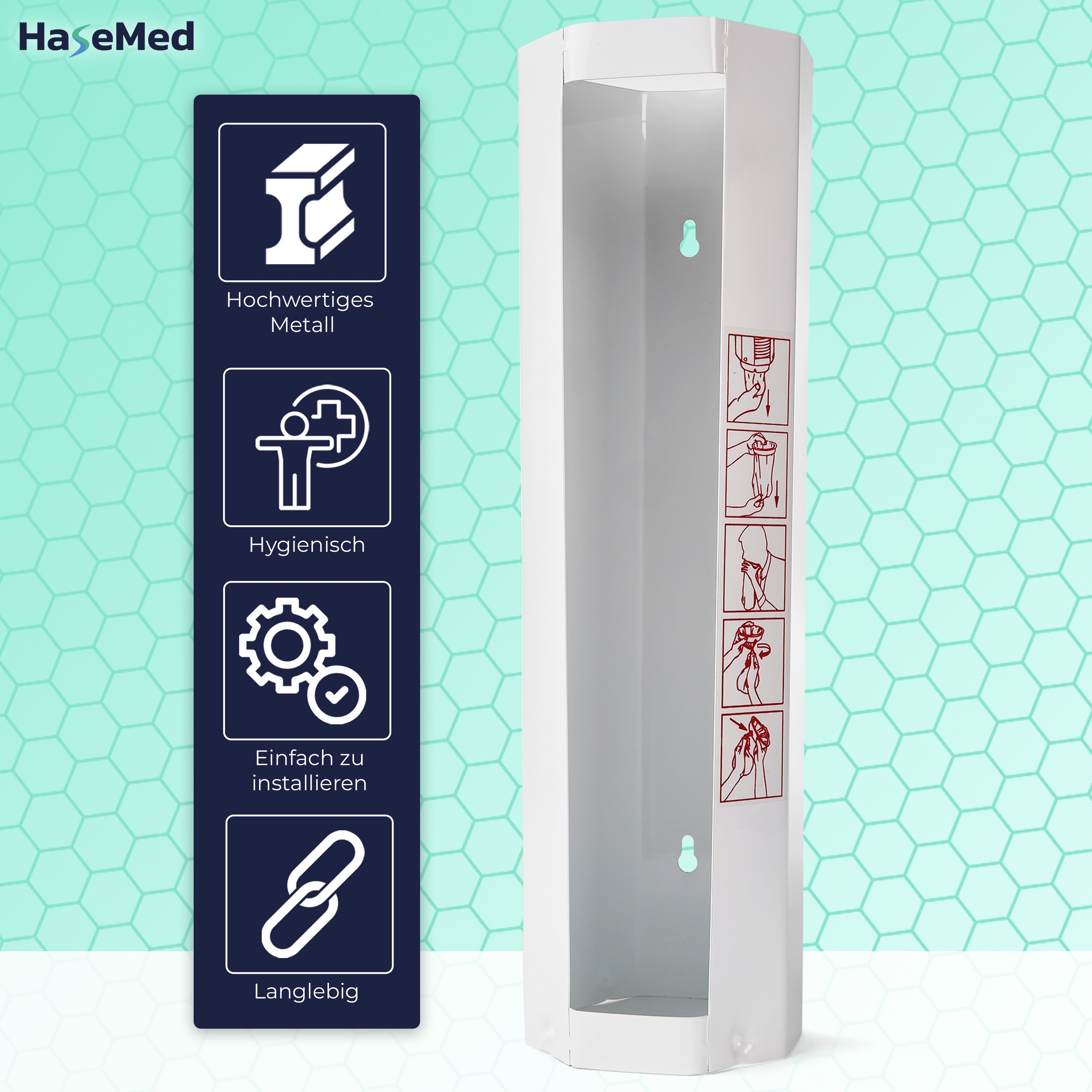 HaseMed Metal Dispenser for Sickness Bags Size: XL